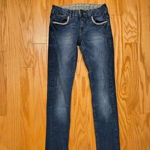 Zara Kids, Adjustable Waist Medium Wash Denim/Jeans, Girls Size 11-12 (GU)